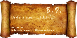 Brünauer Ildikó névjegykártya